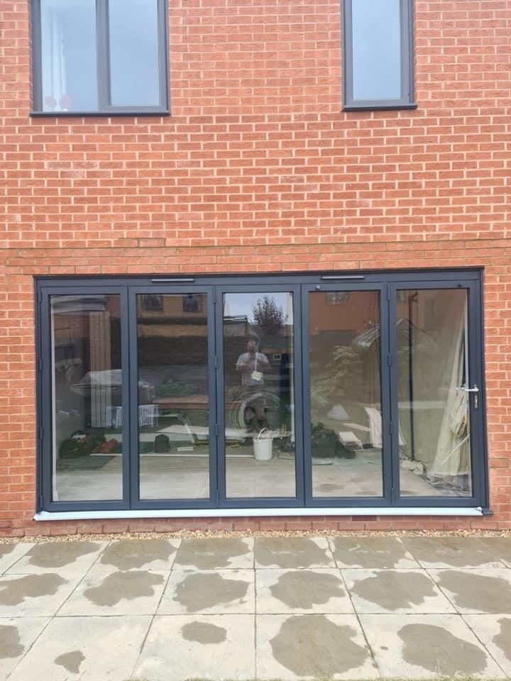 aluminium bi-fold doors front view